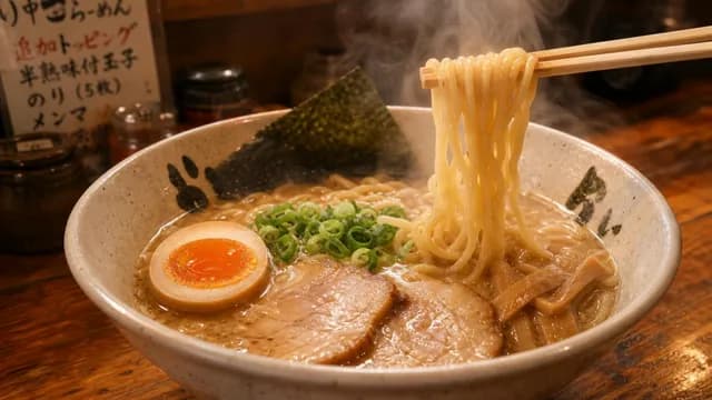 ラーメン店のクローズアップ｜飲食・食品広告のキー画像比較