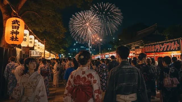 夏祭りと花火