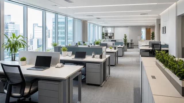 清潔感のある日本企業オフィス