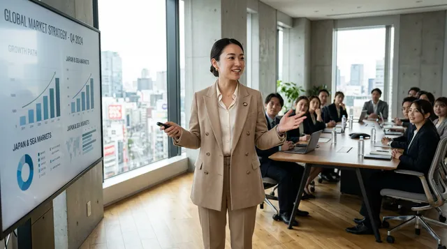 会議室の20代女性ビジネスパーソン