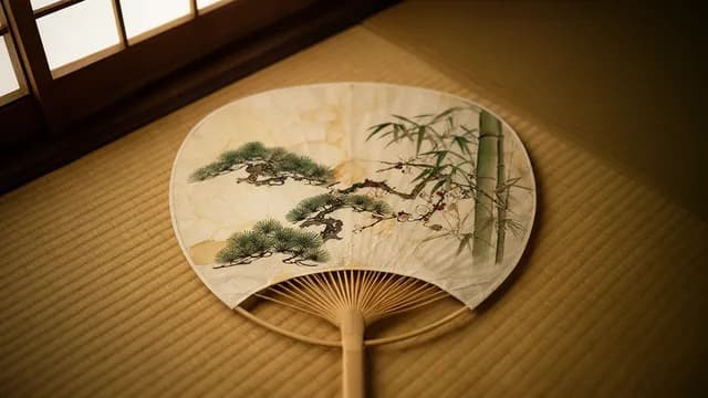 松竹梅のうちわ