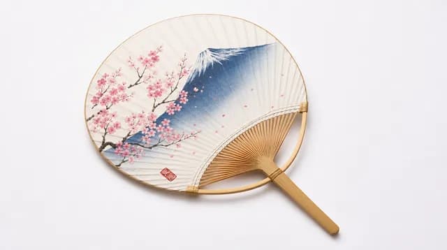 白背景のうちわ商品写真