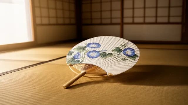 うちわの背景を和室に差し替え